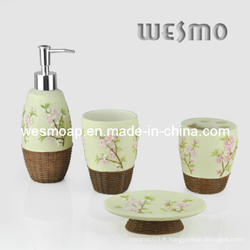 Accessoire de bain en polyuréthane floral (WBP0279A)